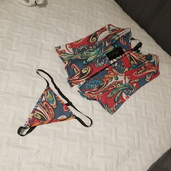 Renaissance lace-up Corset set 2 pc  butterfly new with matching panties - Picture 2 of 14